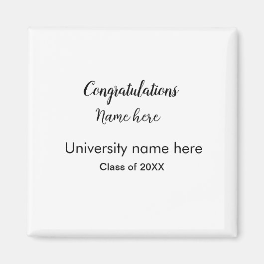 voeg eenvoudig jouw tekst toe afstuderen voeg scho magneet (Voorkant)