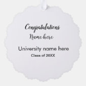 voeg eenvoudig jouw tekst toe afstuderen voeg scho ornament kaart (Achterkant)