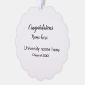 voeg eenvoudig jouw tekst toe afstuderen voeg scho ornament kaart (Links)