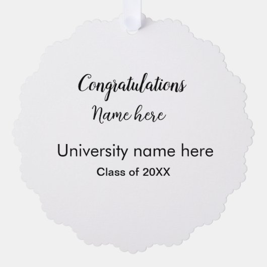 voeg eenvoudig jouw tekst toe afstuderen voeg scho ornament kaart (Voorkant)