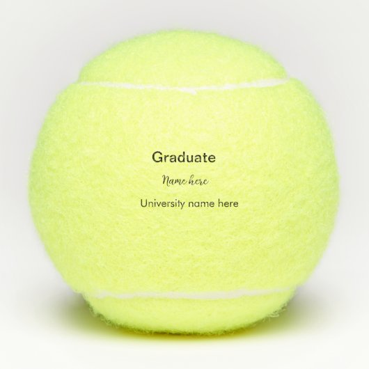 voeg eenvoudig jouw tekst toe afstuderen voeg scho tennisballen (Voorkant)