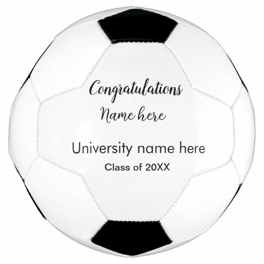 voeg eenvoudig jouw tekst toe afstuderen voeg scho voetbal (Voorkant)