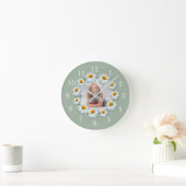 Voeg eenvoudig uw foto toe, aangepast Daisy-Lijst Ronde Klok (Huis)