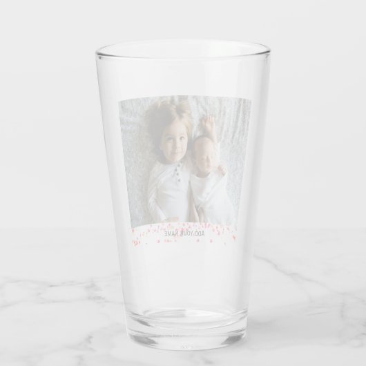 voeg eenvoudig uw fototekst kleurrijke sterren tex glas (Achterkant)