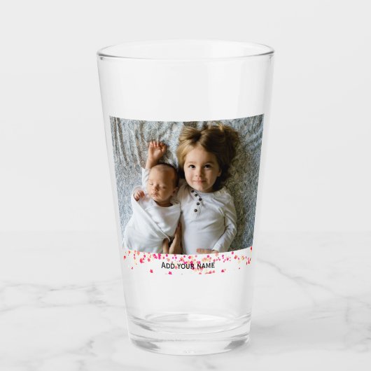 voeg eenvoudig uw fototekst kleurrijke sterren tex glas (Voorkant)