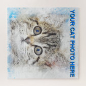 Voeg eenvoudig uw katfoto toe legpuzzel (Horizontaal)