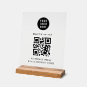 Voeg eenvoudig uw zakelijke Logo en QR-code toe Acryl Bord (Hoek)