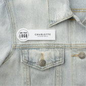 Voeg eerst uw Logo eenvoudige moderne zwart-wit en Naamplaatje (In situ)