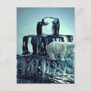 Voeg eigen SLOGAN toe om Arctic Polar Beer Planet  Briefkaart