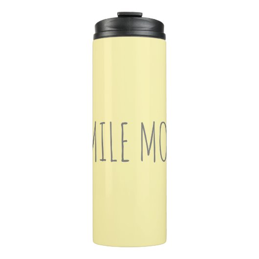 VOEG EIGEN TEKST  GEEL TOE  THERMOSBEKER (Voorkant)