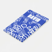 Voeg elke naam, naamcollage toe in blauw en wit post-it® notes (Schuin)