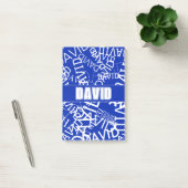 Voeg elke naam, naamcollage toe in blauw en wit post-it® notes (Kantoor)