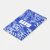 Voeg elke naam, naamcollage toe in blauw en wit post-it® notes (Schuin)