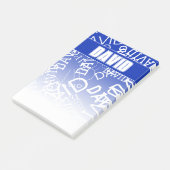 Voeg elke naam, naamcollage toe in blauw en wit post-it® notes (Schuin)