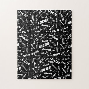 Voeg elke naam of woord toe Zwart & Wit Legpuzzel