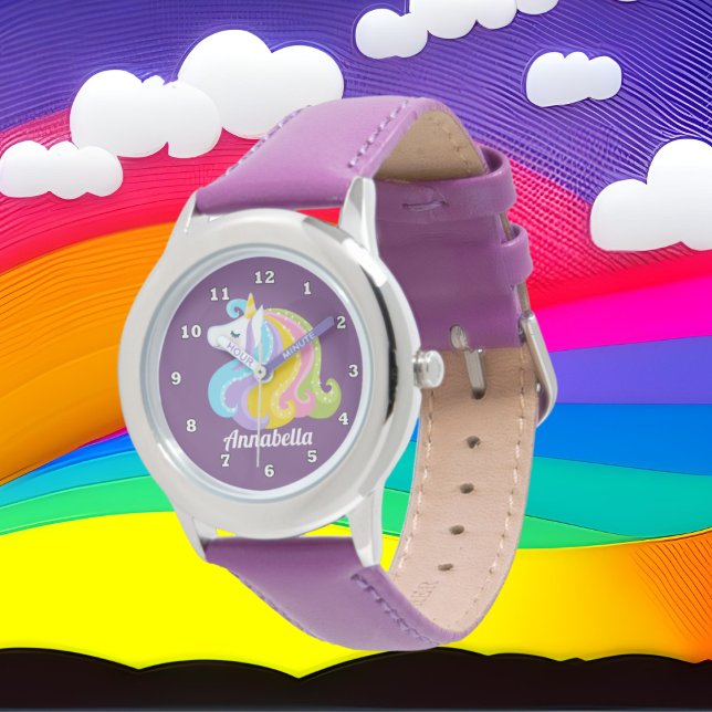 Voeg er namen aan toe meisjes Magical unicorn watc Horloge (Creator heeft geüpload)