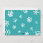 Voeg familiefoto toe Blauwgroen Blue Gnome Christm Feestdagenkaart (Achterkant)