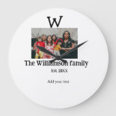 Voeg familienaam foto jaar rustieke  reünie grote klok (Voorkant)