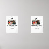 Voeg familienaam foto jaar rustieke  reünie muurkunst sets (Voorkant)