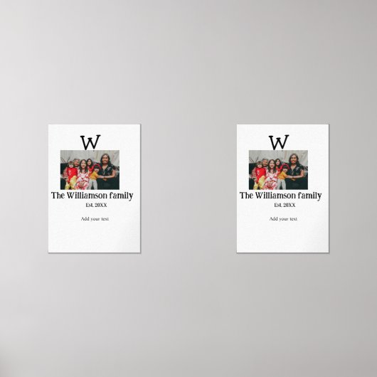 Voeg familienaam foto jaar rustieke  reünie muurkunst sets (Voorkant)