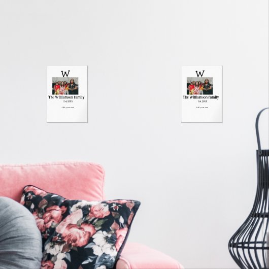 Voeg familienaam foto jaar rustieke  reünie muurkunst sets (Woonkamer)