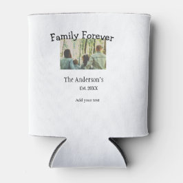 Voeg familienaam toe foto jaar rustieke vakantie blikjeskoeler