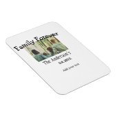 Voeg familienaam toe foto jaar rustieke  vakantie magneet (Rechterzijde)