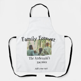 Voeg familienaam toe foto jaar rustieke vakantie schort