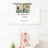 Voeg familienaam toe foto jaar rustieke  vakantie spandoek (Insitu)