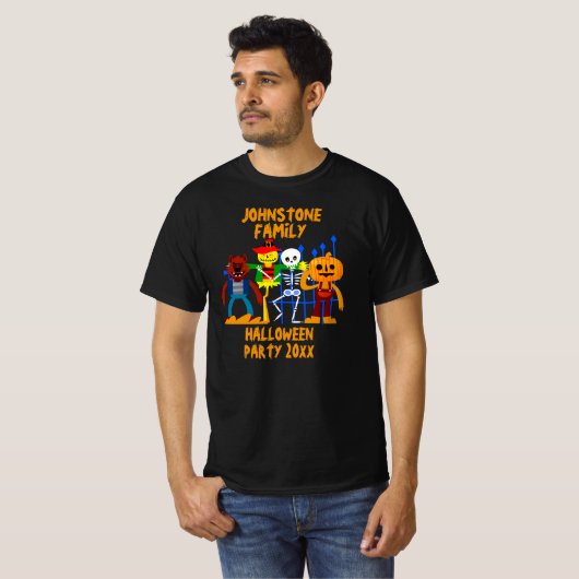 Voeg Familienaam toe geef het Jaar van de Partij v T-shirt (Voorkant volledig)