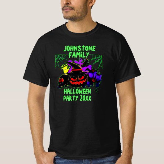 Voeg Familienaam toe geef het Jaar van de Partij v T-shirt (Voorkant)