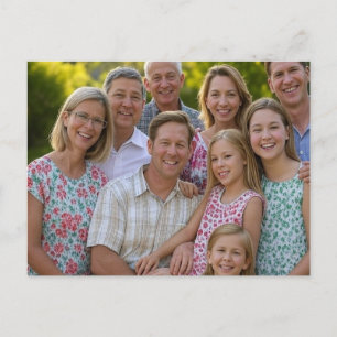 Voeg familiereünie toe Foto aanpassen Briefkaart