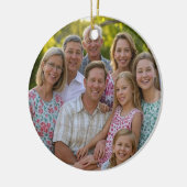 Voeg familiereünie toe Foto aanpassen Keramisch Ornament (Links)