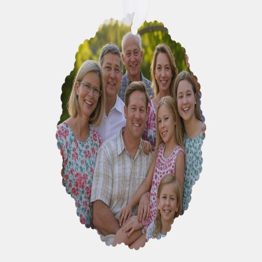 Voeg familiereünie toe Foto aanpassen Ornament Kaart (Rechts)