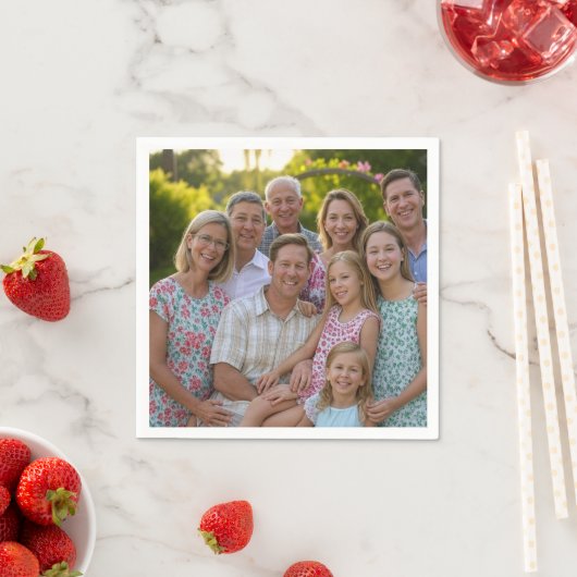 Voeg familiereünie toe Foto aanpassen Servet (Insitu)