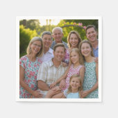 Voeg familiereünie toe Foto aanpassen Servet (Voorkant)