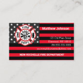 Voeg Fire Dept Embem toe | Brandweerman Visitekaartje (Voorkant)