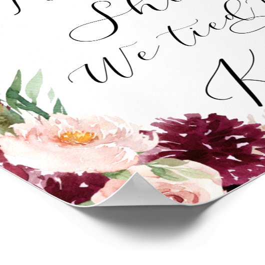 Voeg Floral toe Neem een Shot Script Reception Bar Poster (Hoek)