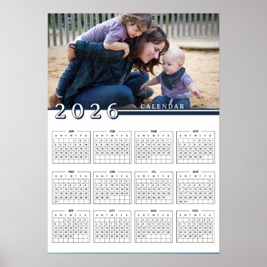 Voeg foto 2026 kalender toe  poster (Voorkant)