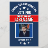 Voeg Foto Aangepaste Campagne politieke Sjabloon t Flyer (Achterkant)