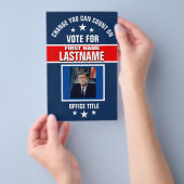 Voeg Foto Aangepaste Campagne politieke Sjabloon t Flyer (Hand)