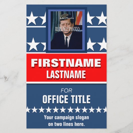 Voeg Foto Aangepaste Campagne politieke Sjabloon t Flyer (Voorkant)