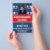 Voeg Foto Aangepaste Campagne politieke Sjabloon t Flyer (Hand)