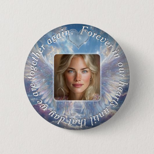 Voeg Foto Aangepaste Herdenking Toe Ronde Button 5,7 Cm (Voorkant)