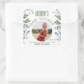 Voeg foto baby shower favoren label toe (Tas)