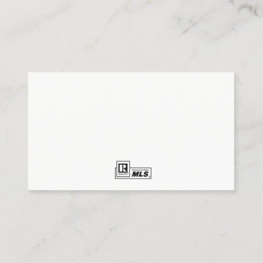 Voeg Foto en Logo Real Estate Professional Busine  Visitekaartje (Achterkant)