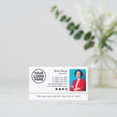 Voeg Foto en Logo Real Estate Professional toe Visitekaartje (Staand voorkant)