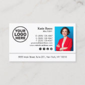 Voeg Foto en Logo Real Estate Professional toe Visitekaartje (Voorkant)