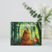 Voeg foto en tekst  waterverf natuur Groen Briefkaart (Staand voorkant)