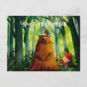 Voeg foto en tekst  waterverf natuur Groen Briefkaart (Voorkant)